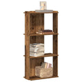 Bücherregal 3 Böden Altholz-Optik 60x30x120 cm Holzwerkstoff