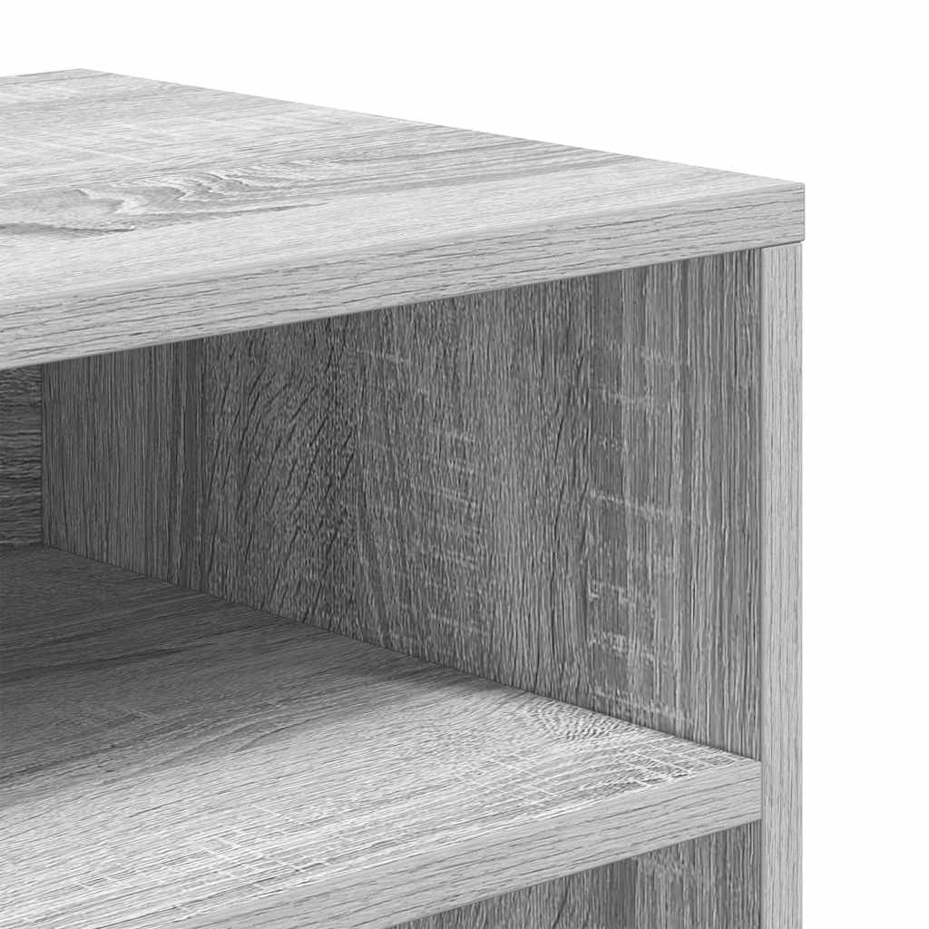 Bücherregal Grau Sonoma 66x31x80 cm Holzwerkstoff