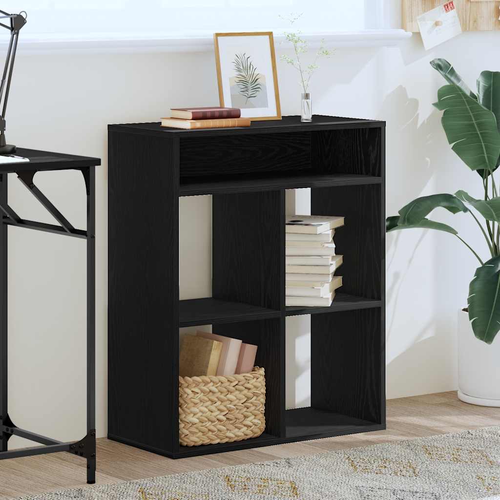 Bücherregal Schwarz 66x31x80 cm Holzwerkstoff