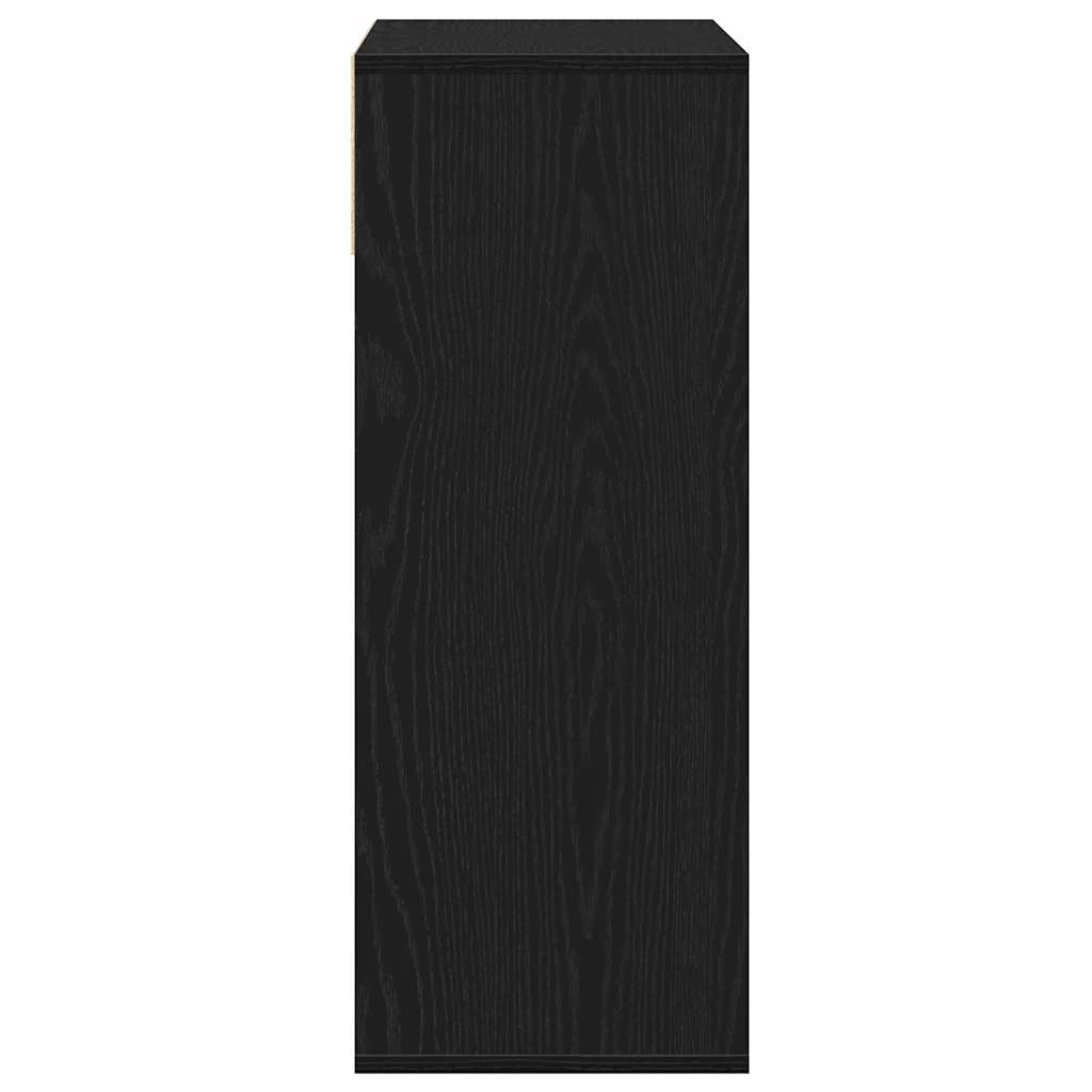 Bücherregal Schwarz 66x31x80 cm Holzwerkstoff