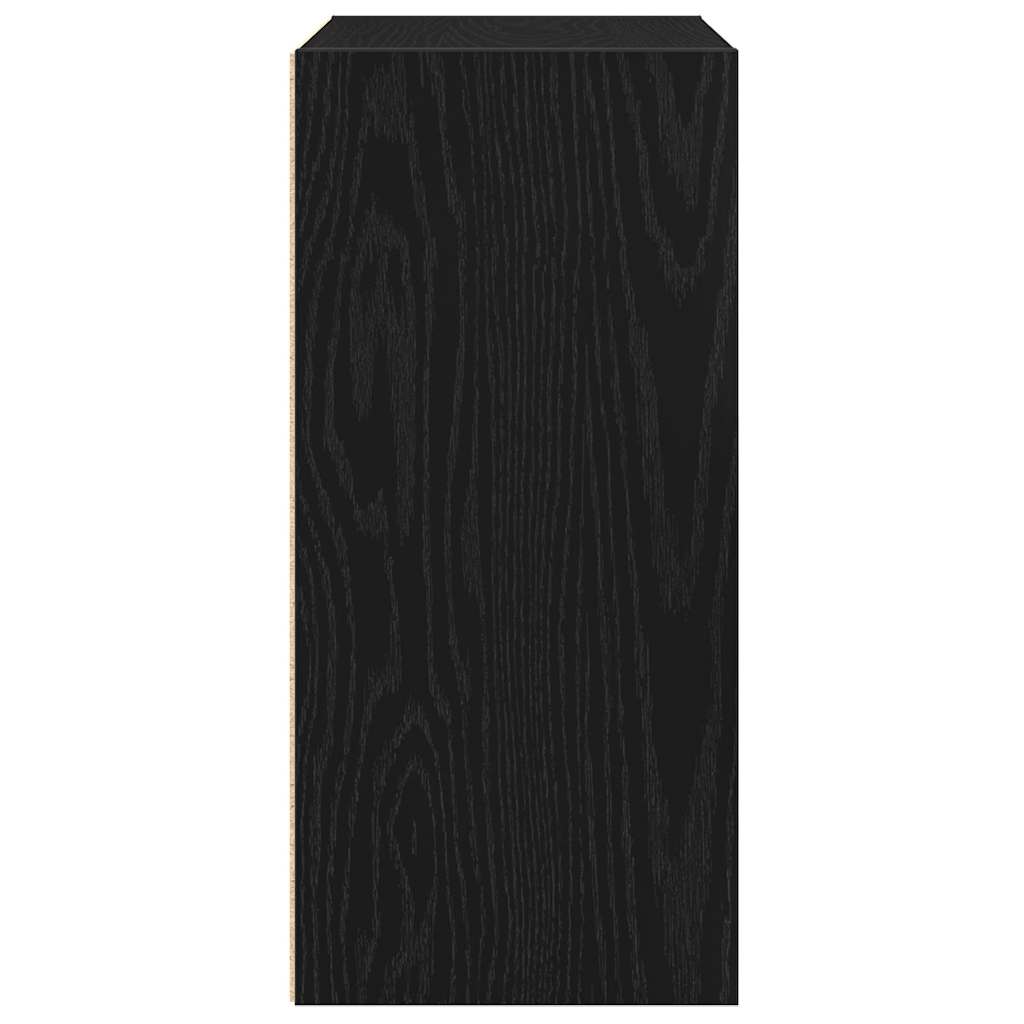 Bücherregal Schwarz Eichen-Optik 31x24x52 cm Holzwerkstoff