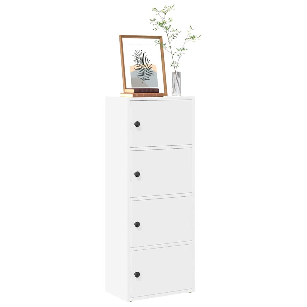 Bücherregal Weiß 40x24x102 cm Holzwerkstoff