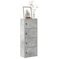 Bücherregal Betongrau 40x24x102 cm Holzwerkstoff