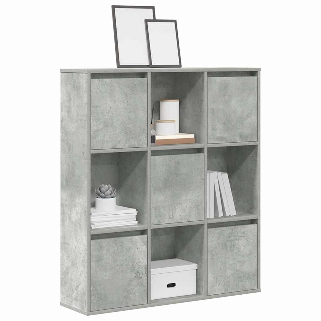 Bücherregal Betongrau 89x24x101,5 cm Holzwerkstoff