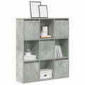 Bücherregal Betongrau 89x24x101,5 cm Holzwerkstoff