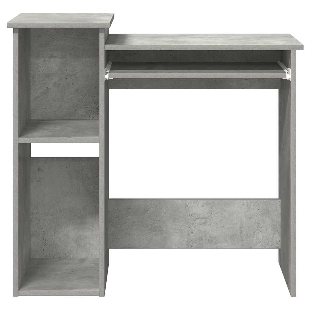 Schreibtisch mit Regalen Betongrau 84x40x78 cm Holzwerkstoff