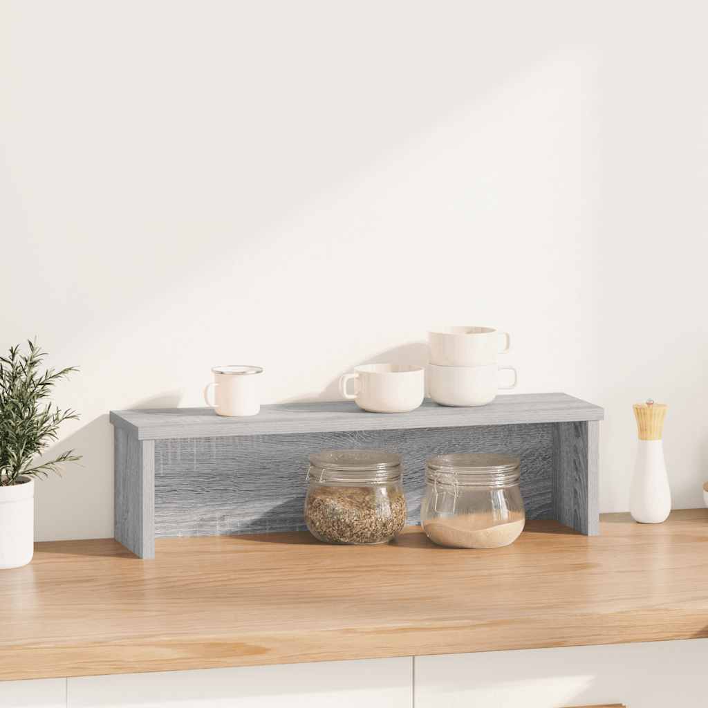 Küchenregal Stapelbar Grau Sonoma 50x15x16 cm Holzwerkstoff