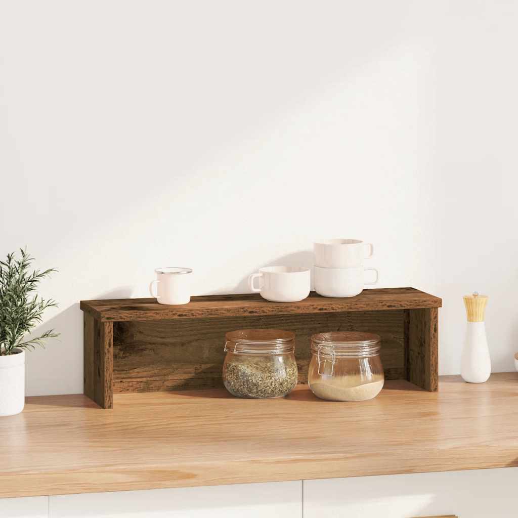 Küchenregal Stapelbar Altholz-Optik 50x15x16 cm Holzwerkstoff