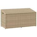 Garten-Aufbewahrungsbox Beige 110 x 50 x 58 cm Poly Rattan