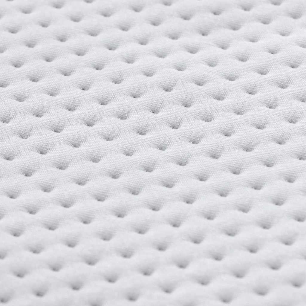 Matratzenauflage Weiß 90 x 200 cm Jacquard Stoff
