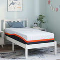 Matratze Weiß und Grau 80 x 160 cm Jacquard-Stoff