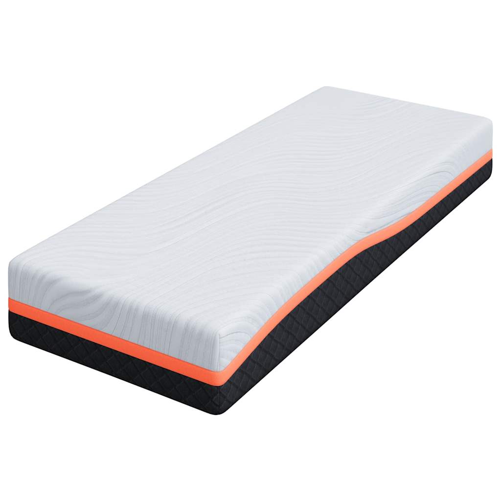 Matratze Weiß und Grau 70 x 200 cm Jacquard-Stoff