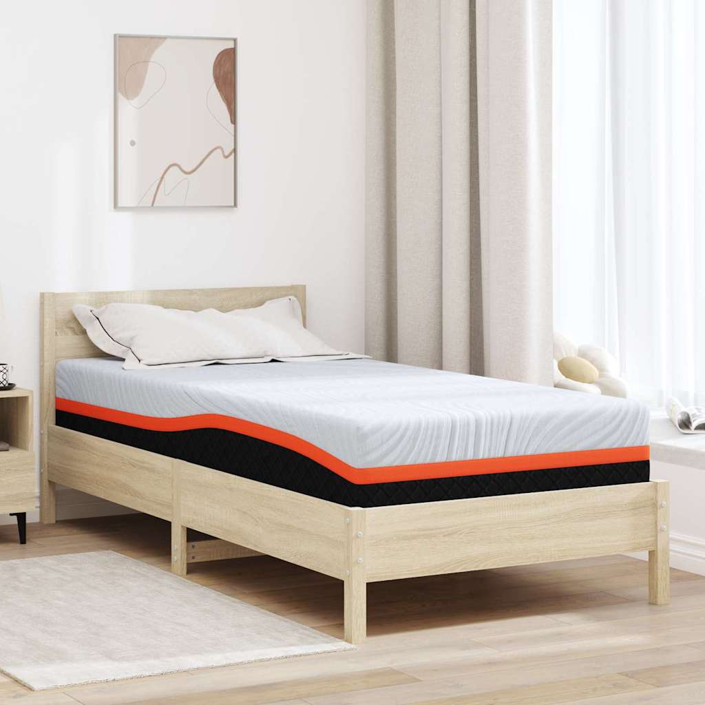 Matratze Weiß und Grau 100 x 200 cm Jacquard-Stoff