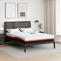 Matratze Weiß und Grau 160 x 200 cm Jacquard-Stoff