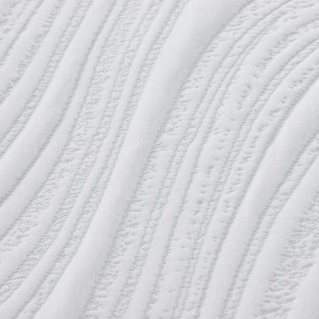Matratze Weiß und Grau 180 x 200 cm Jacquard-Stoff