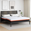 Matratze Weiß und Grau 200 x 200 cm Jacquard-Stoff