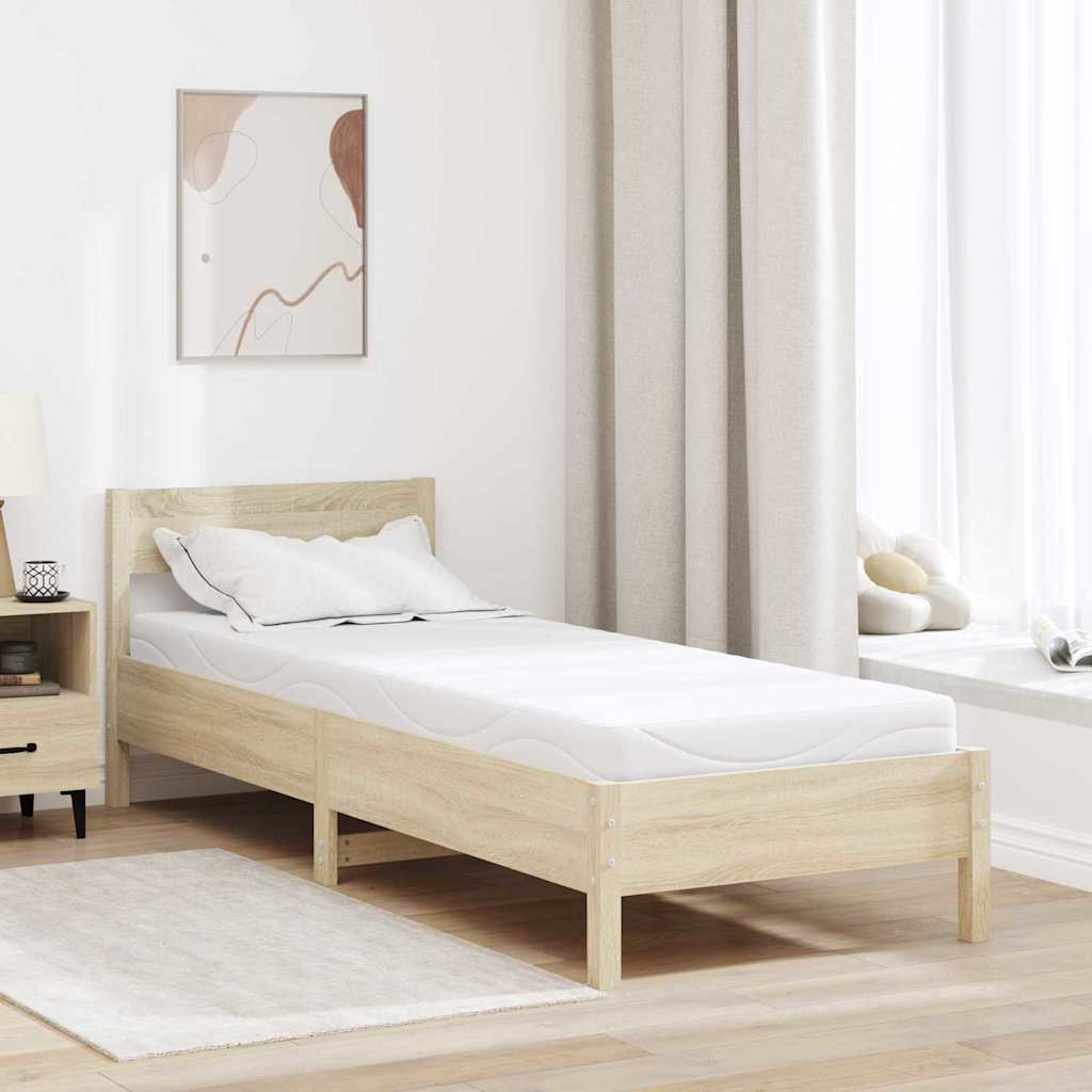 Matratze Weiß 80 x 200 cm Jacquard-Stoff
