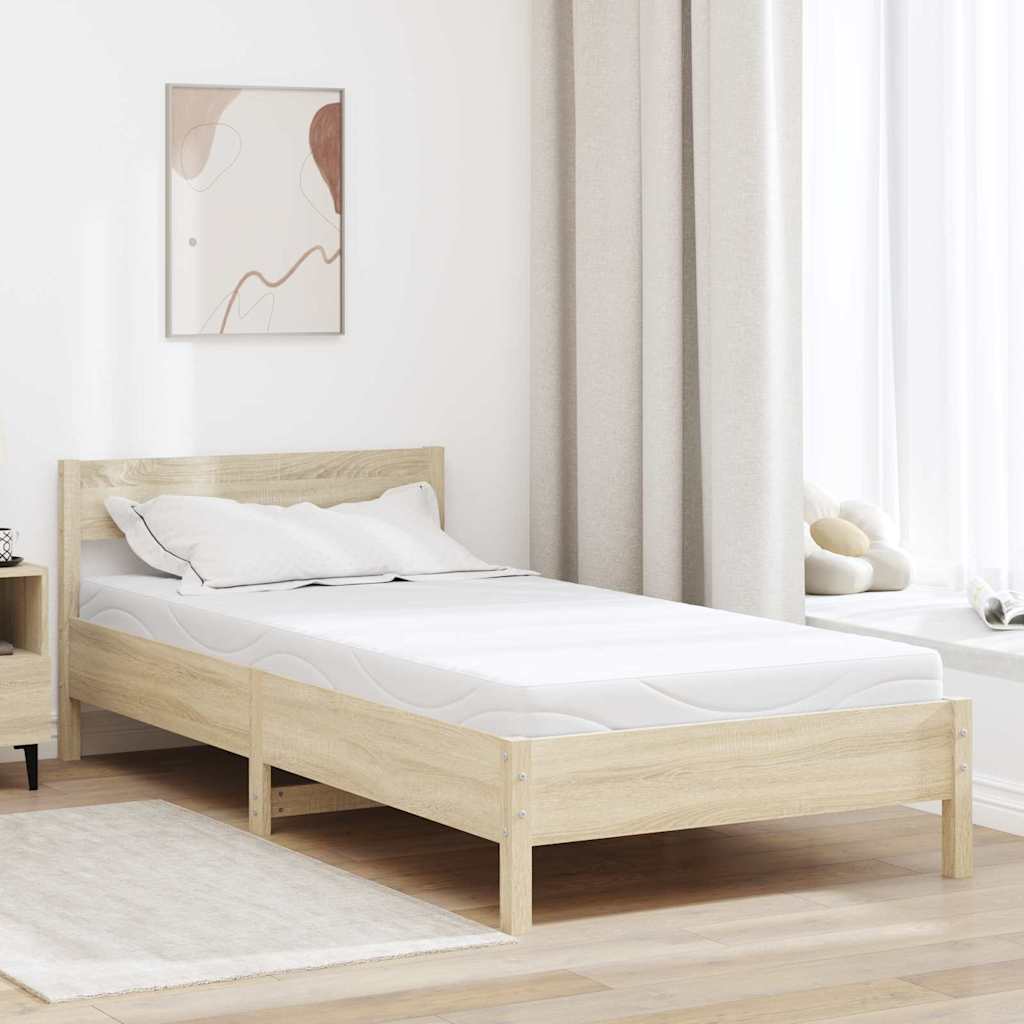 Matratze Weiß 90 x 190 cm Jacquard-Stoff