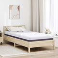 Memory-Schaum-Matratze Mittel 90 x 190 cm 16 cm Weiß und Grau