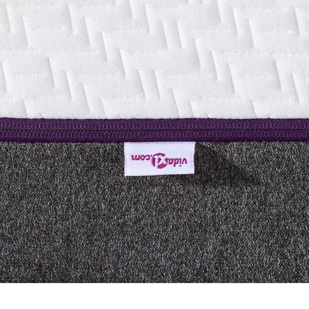 Memory-Schaum-Matratze Mittel 90 x 200 cm 16 cm Weiß und Grau