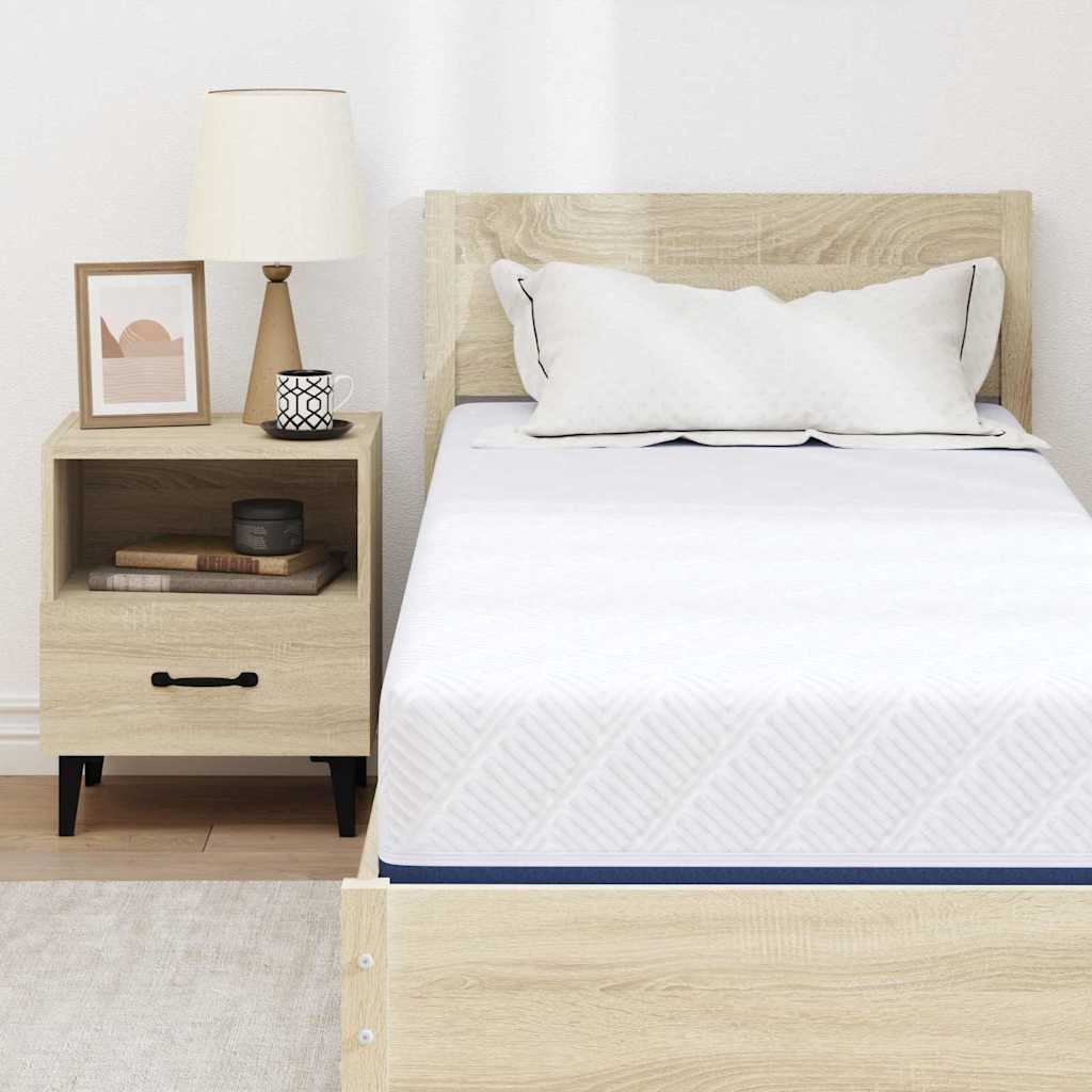 Matratze Weiß und Blau 70 x 200 cm Jacquard-Stoff