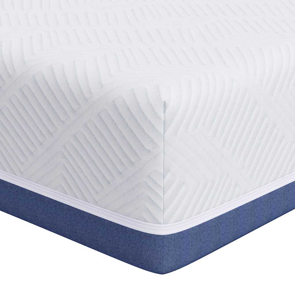 Matratze Weiß und Blau 80 x 200 cm Jacquard-Stoff