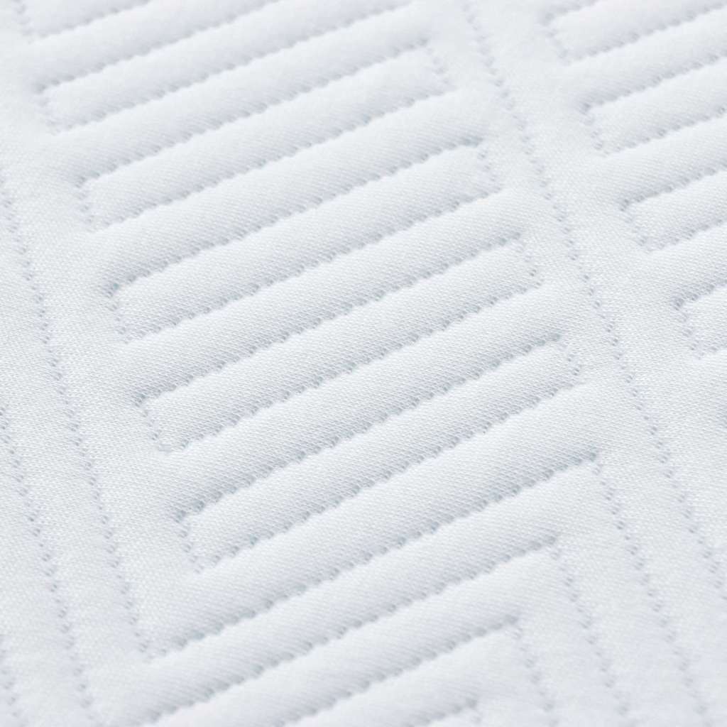 Matratze Weiß und Blau 90 x 190 cm Jacquard-Stoff