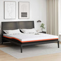 Matratze Weiß und Schwarz 180 x 200 cm Jacquard-Stoff