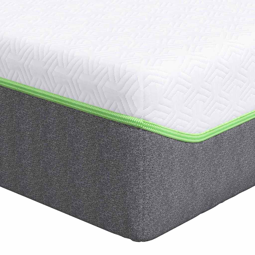 Matratze Weiß und Grau 80 x 200 cm Jacquard-Stoff