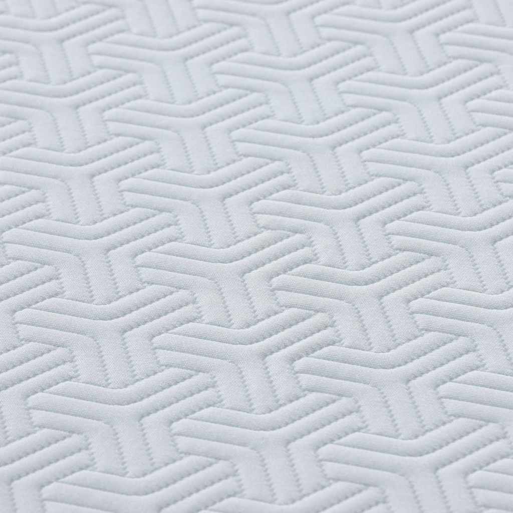 Matratze Weiß und Grau 140 x 190 cm Jacquard-Stoff