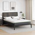 Matratze Weiß und Grau 140 x 190 cm Jacquard-Stoff