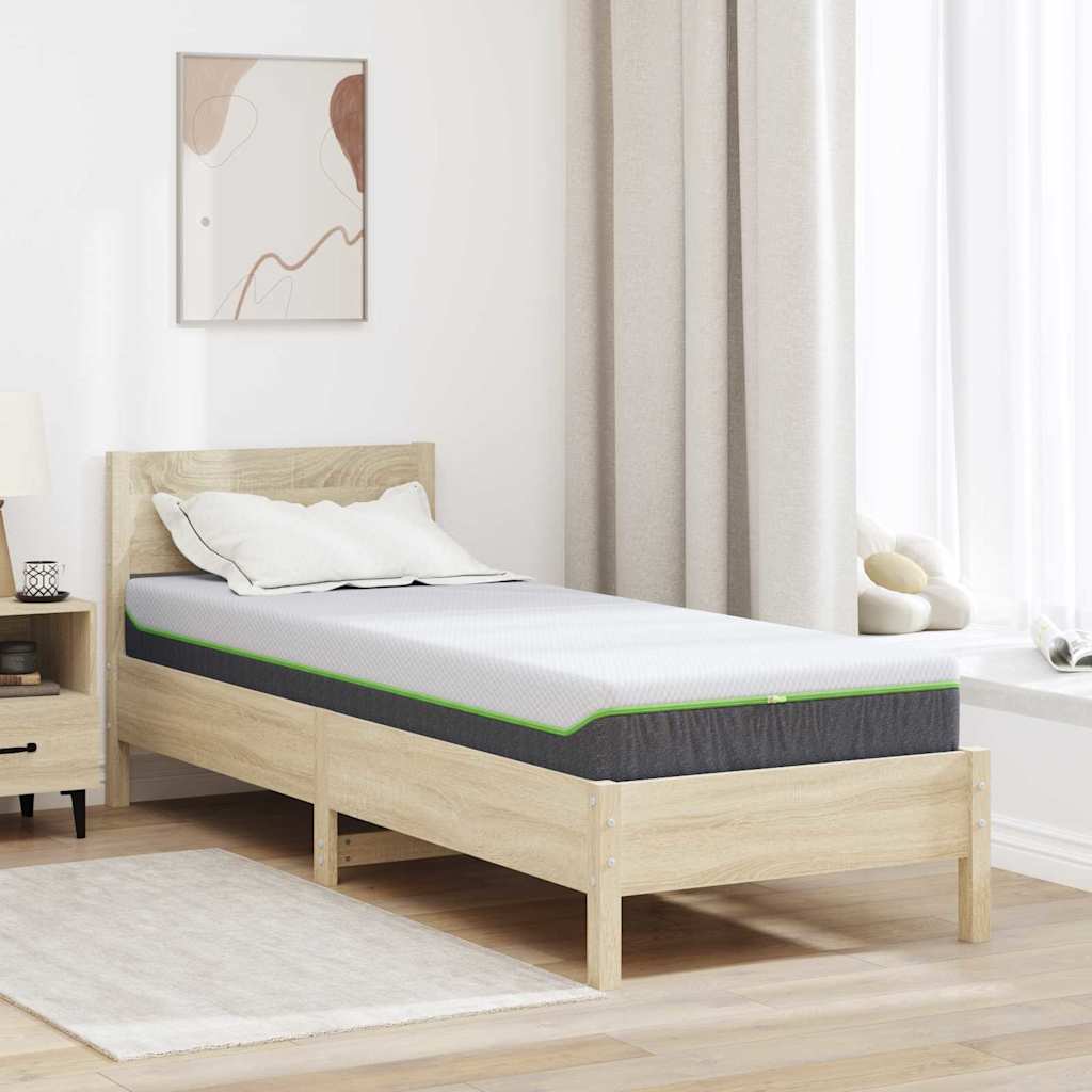 Matratze Weiß und Grau 70 x 200 cm Jacquard-Stoff