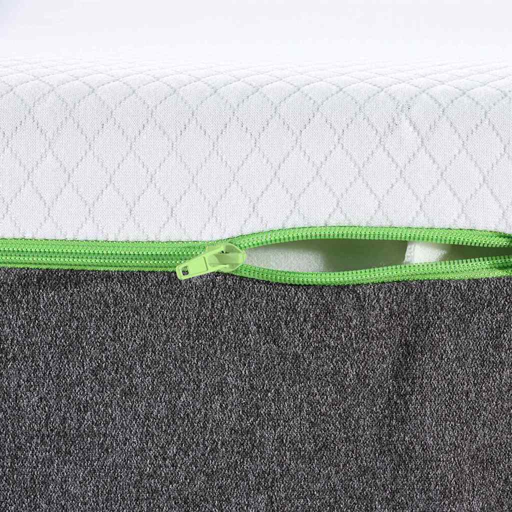 Matratze Weiß und Grau 80 x 200 cm Jacquard-Stoff