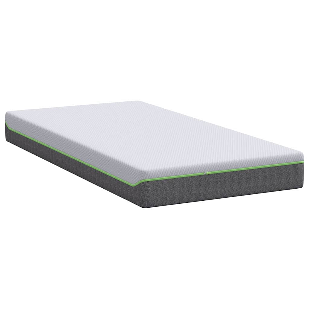 Matratze Weiß und Grau 100 x 200 cm Jacquard-Stoff