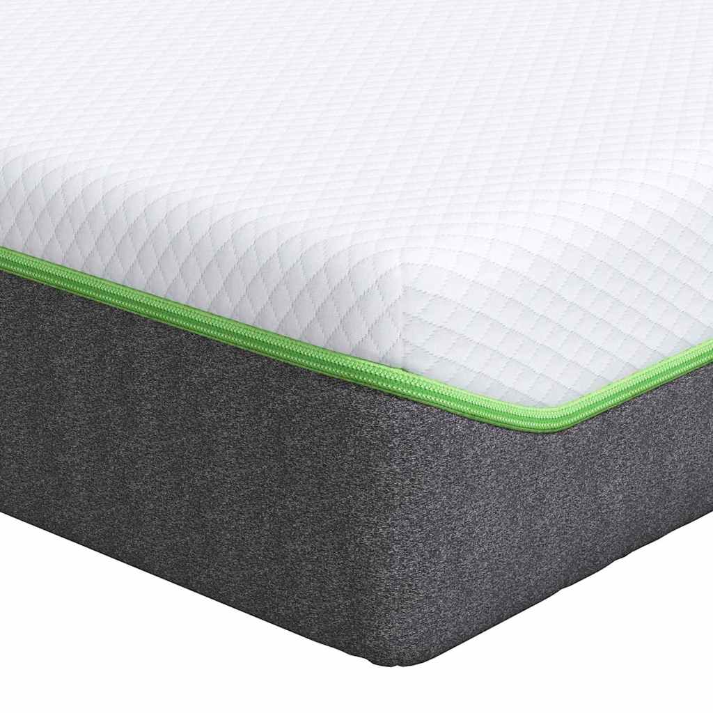 Matratze Weiß und Grau 140 x 200 cm Jacquard-Stoff