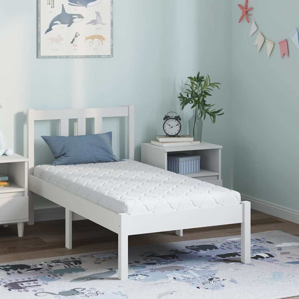 Matratze Weiß 70 x 140 cm Jacquard-Stoff