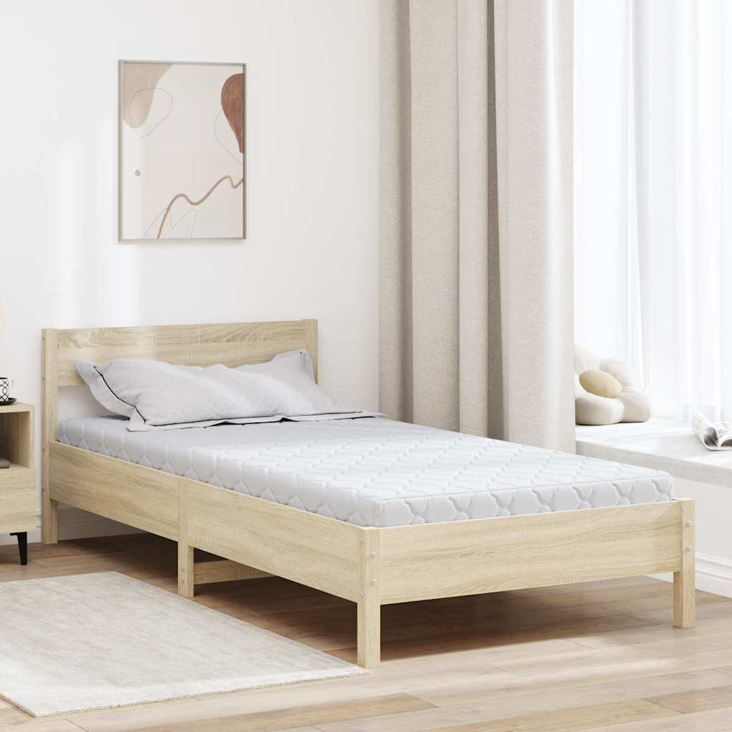 Matratze Weiß 90 x 200 cm Jacquard-Stoff