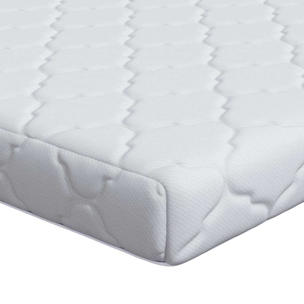 Matratze Weiß 140 x 190 cm Jacquard-Stoff