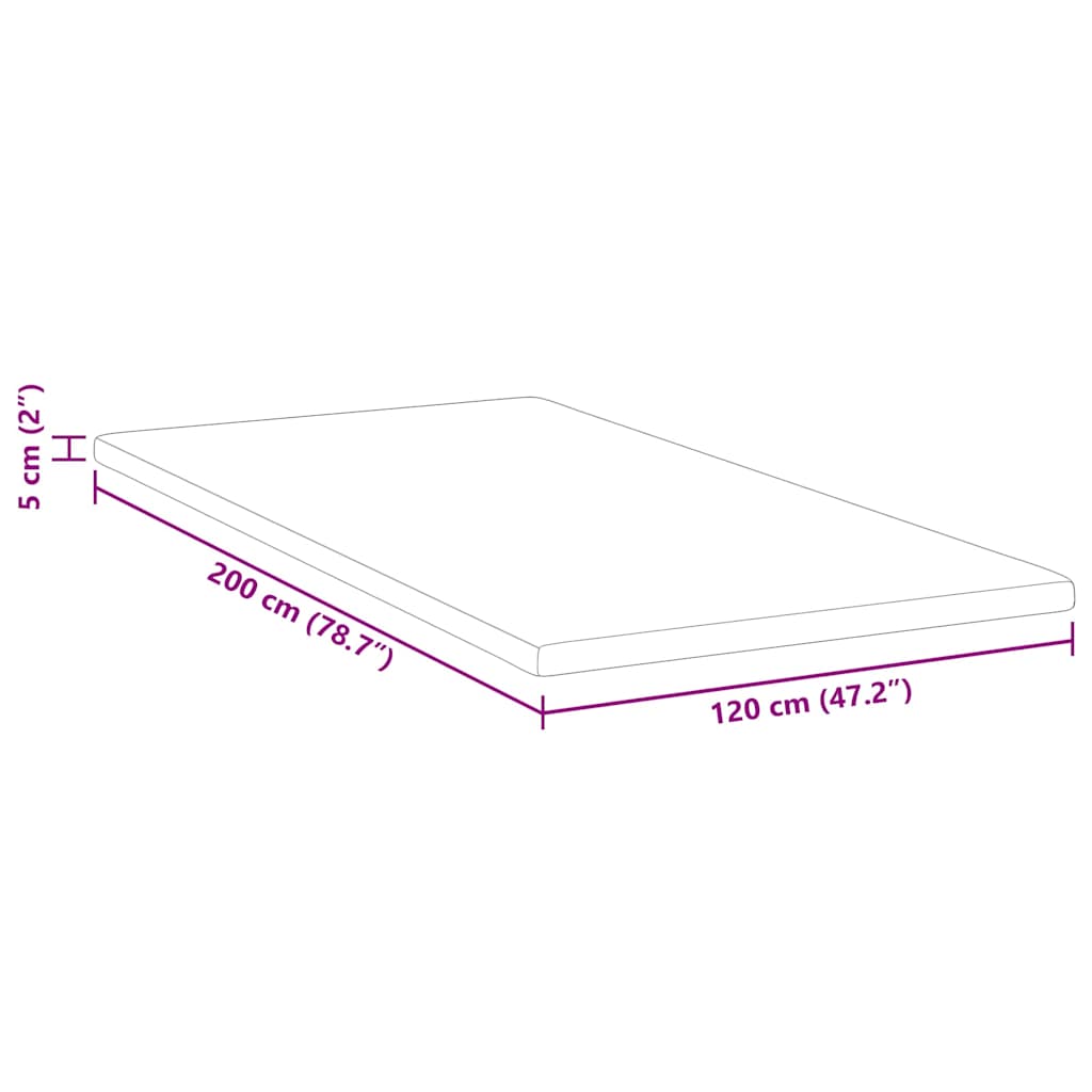 Kokosnuss Topper Weiß 120 x 200 cm Jacquard-Stoff