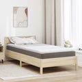 Matratzenauflage Weiß 90 x 190 cm Strickstoff
