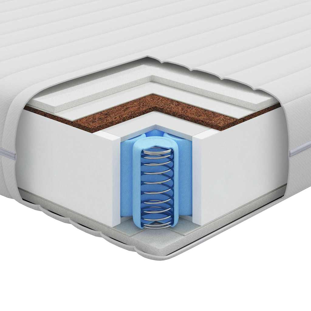 Matratze Weiß 100 x 200 cm Taschenfeder