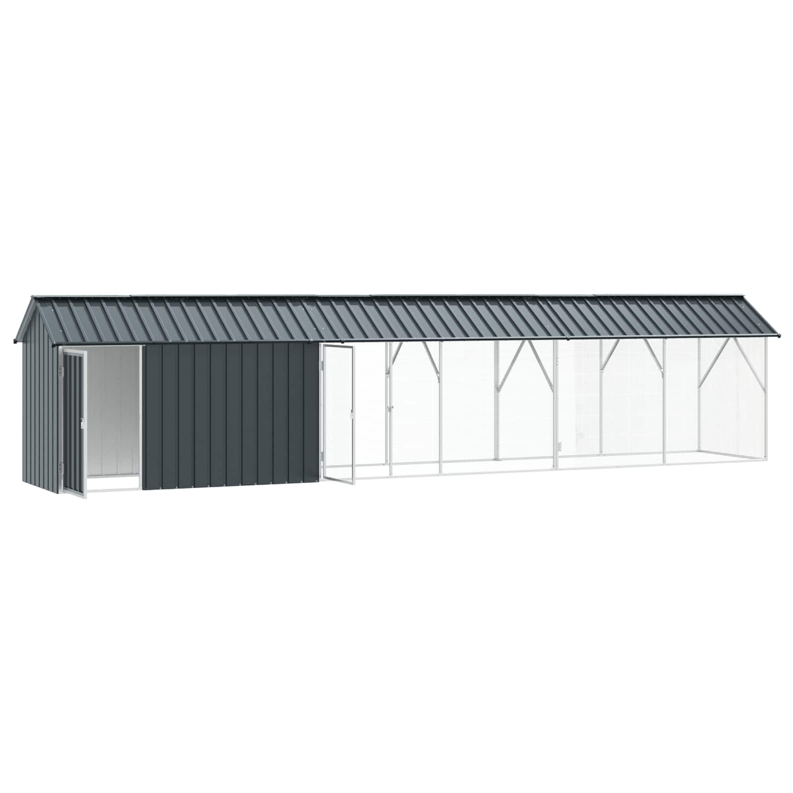 Vogelkäfig Anthrazit 630 x 103 x 142 cm Verzinkter Stahl