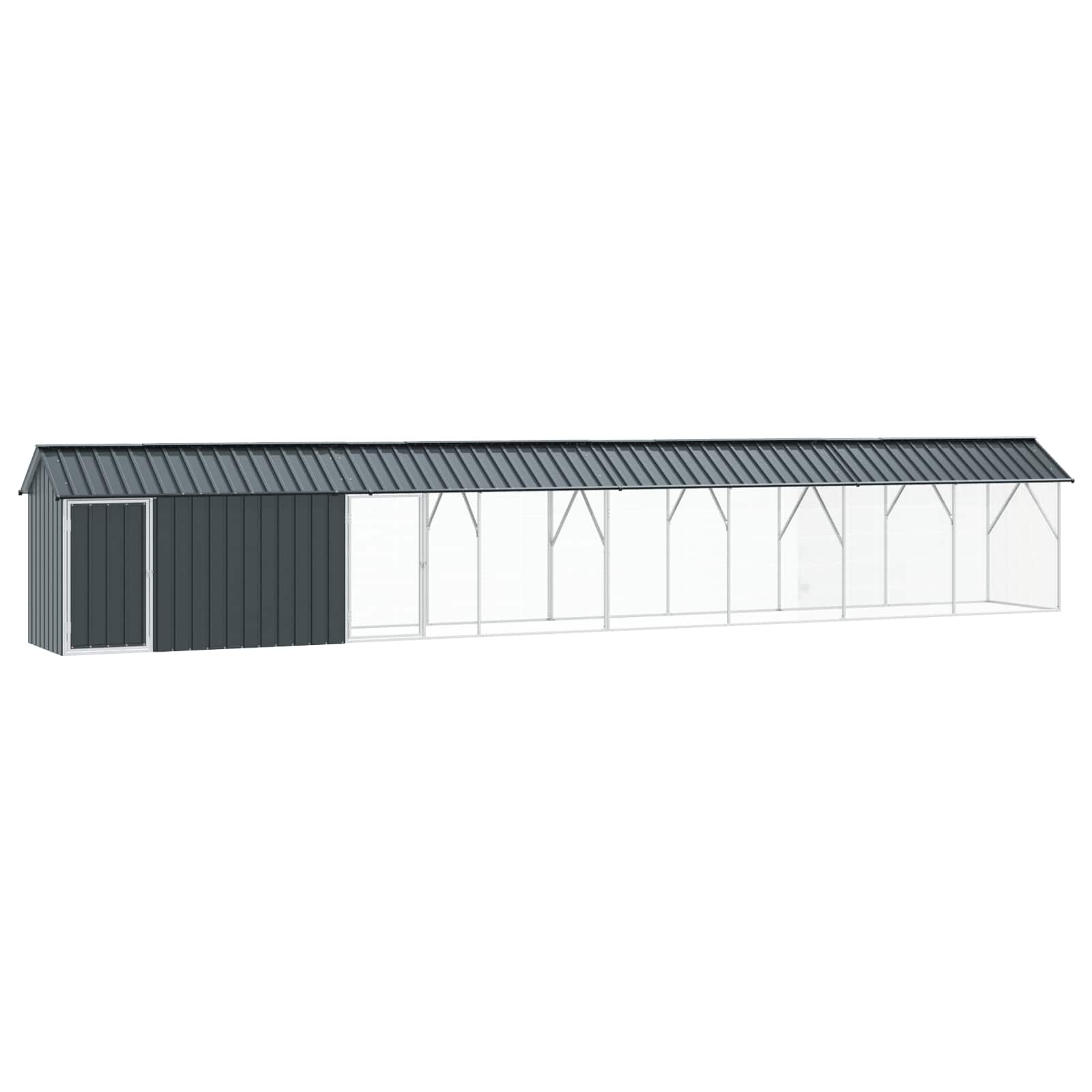 Vogelkäfig Anthrazit 844 x 103 x 142 cm Verzinkter Stahl
