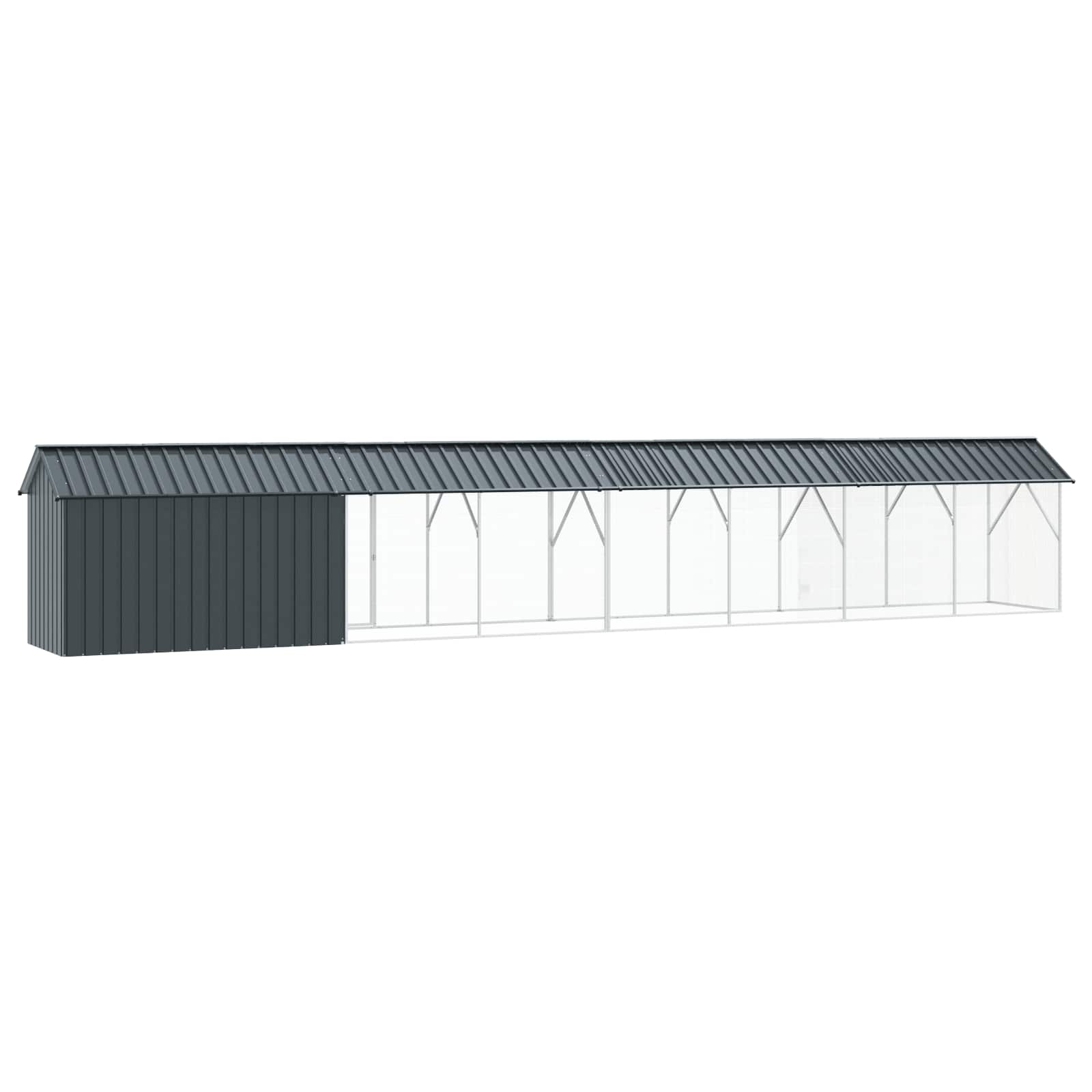 Vogelkäfig Anthrazit 844 x 103 x 142 cm Verzinkter Stahl