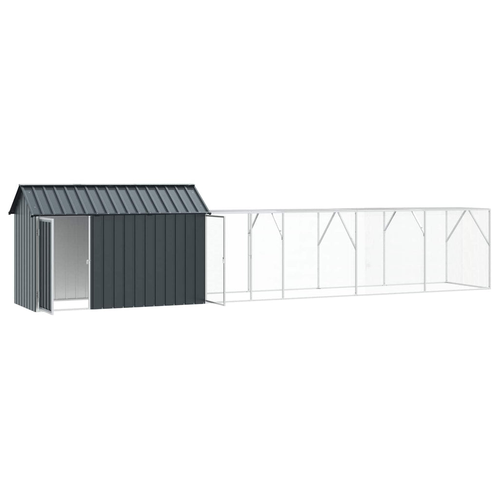 Vogelkäfig Anthrazit 619 x 111 x 142 cm Verzinkter Stahl