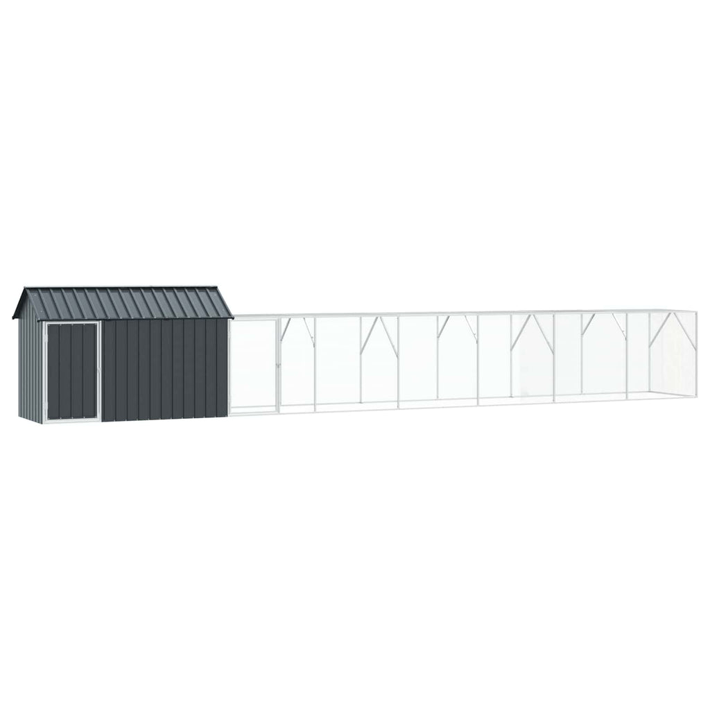 Vogelkäfig Anthrazit 821,5 x 111 x 142 cm Verzinkter Stahl