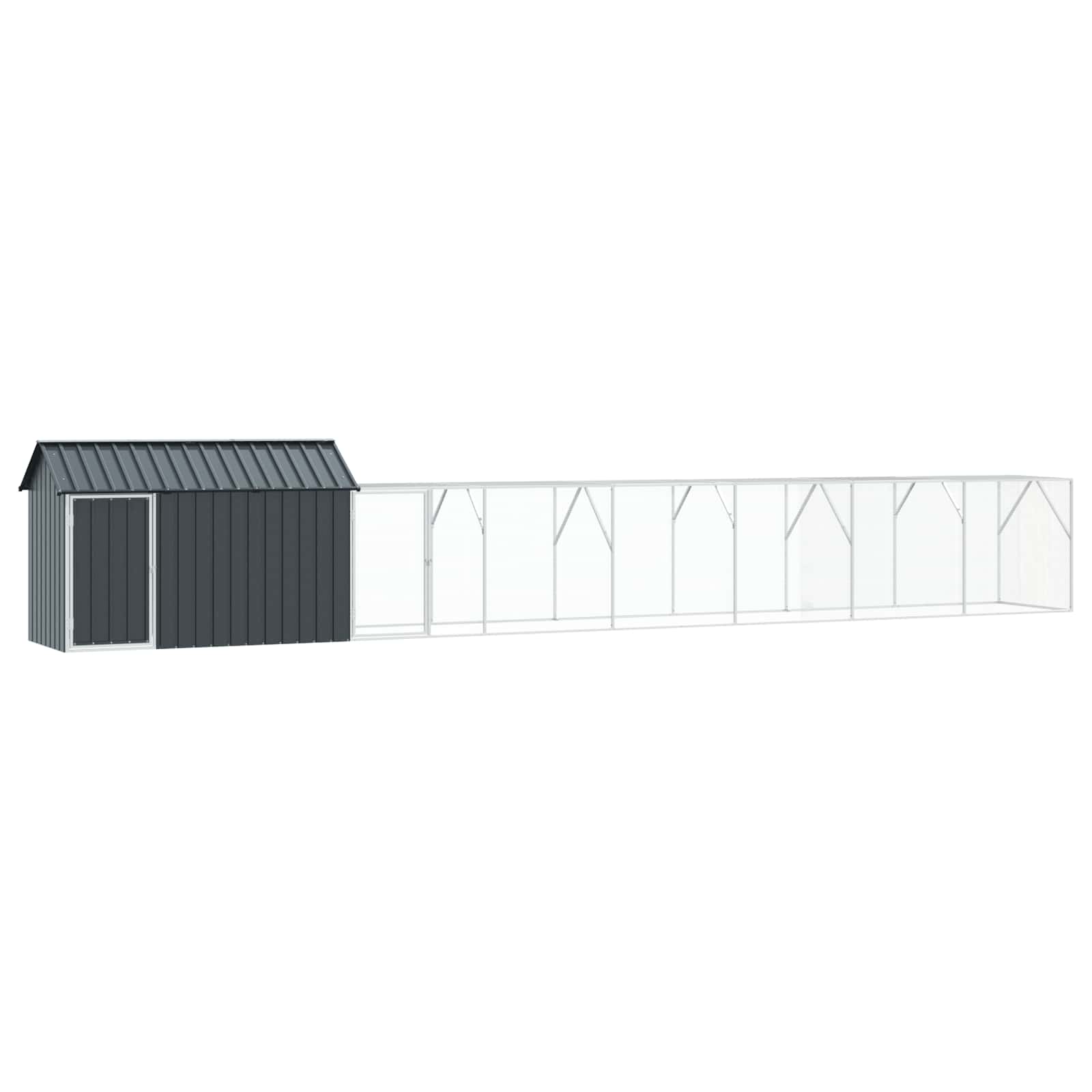Vogelkäfig Anthrazit 821,5 x 111 x 142 cm Verzinkter Stahl