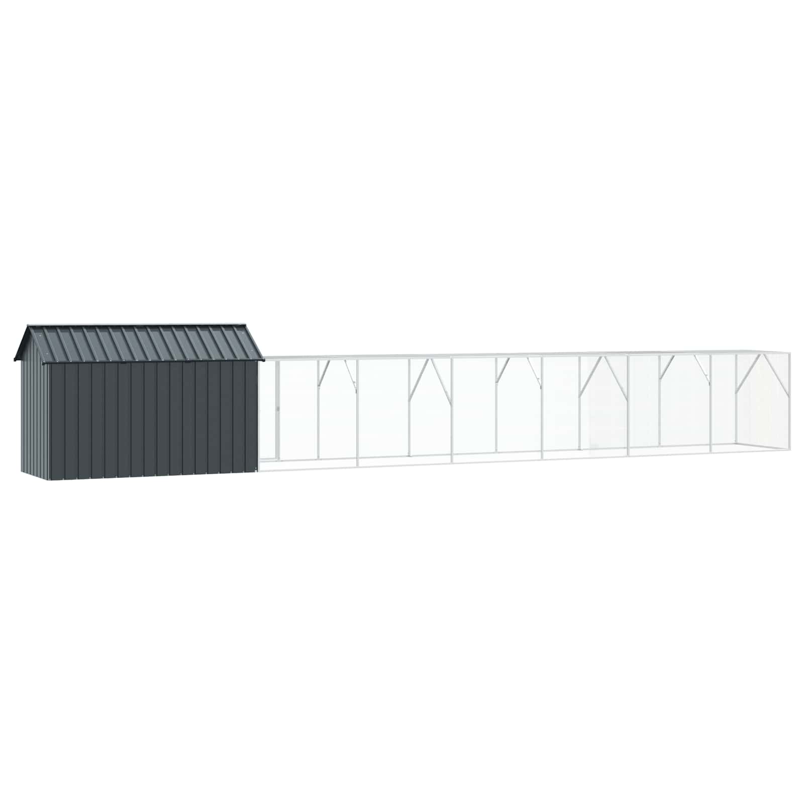 Vogelkäfig Anthrazit 821,5 x 111 x 142 cm Verzinkter Stahl