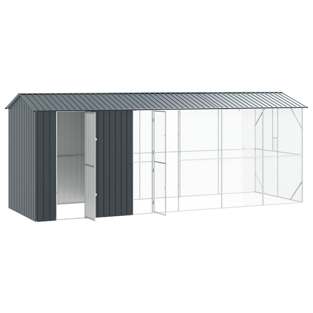 Vogelkäfig Anthrazit 645 x 208 x 247 cm Verzinkter Stahl