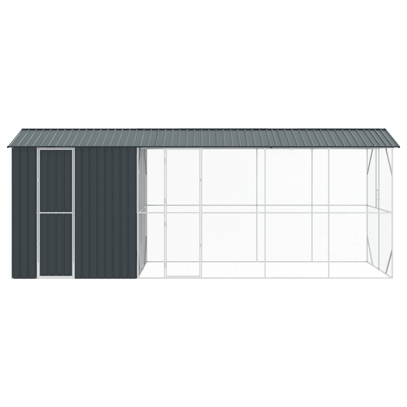 Vogelkäfig Anthrazit 645 x 208 x 247 cm Verzinkter Stahl